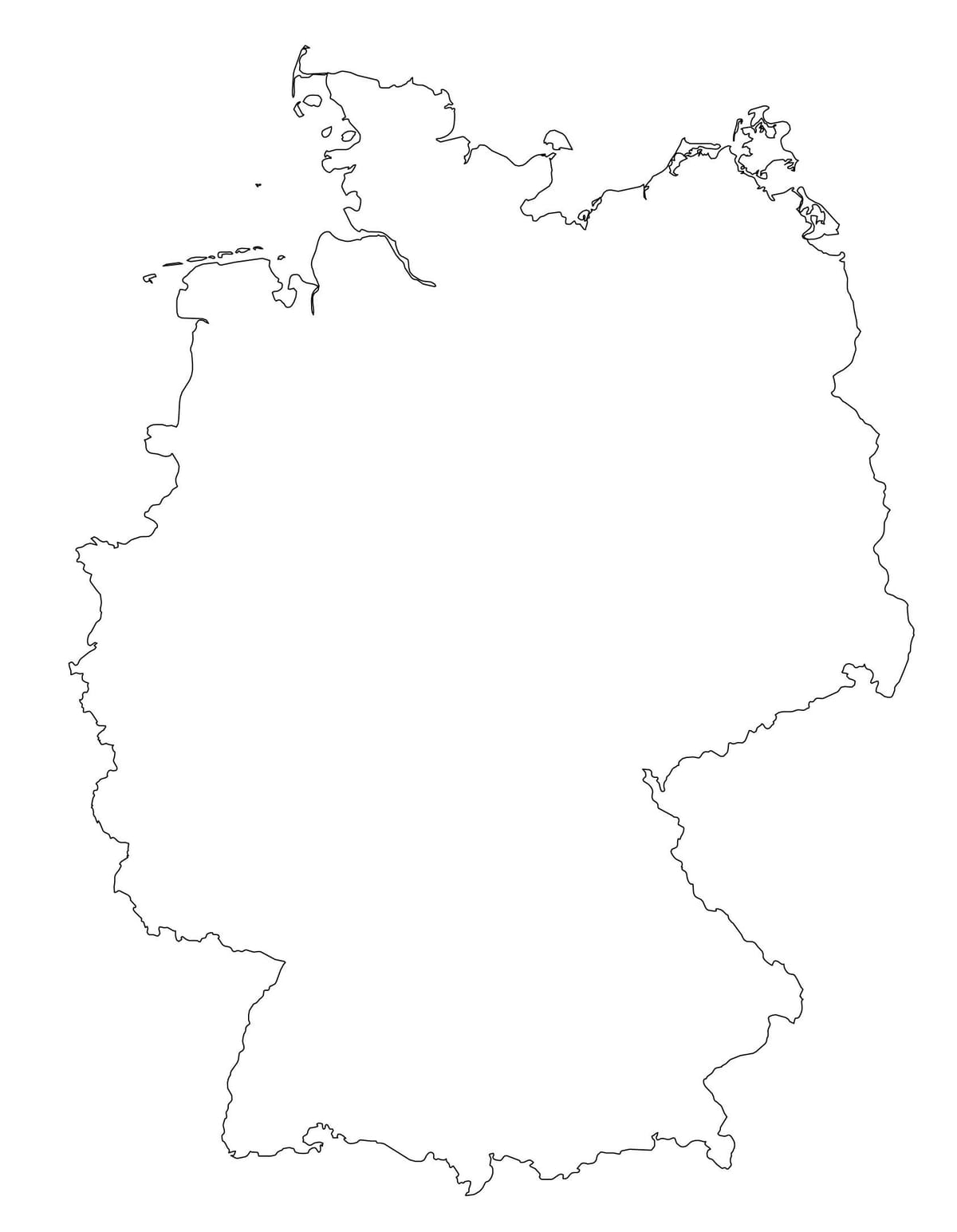 mapa Niemiec plan