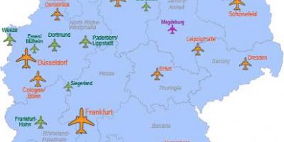 Największe porty lotnicze w Niemczech na mapie