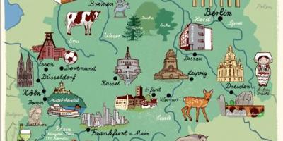 Niemcy mapa atrakcji turystycznych