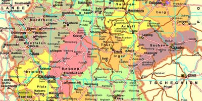 Mapa Niemiec autostrady