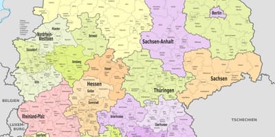 Mapa Niemiec powiat